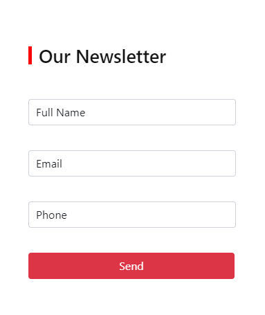 bootstrap 5 newsletter form