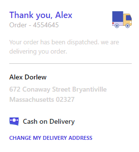 bootstrap 5 order status information card