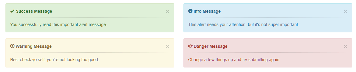 alerts messages