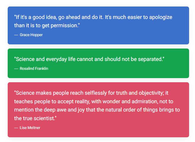 bootstrap colorful quote alerts