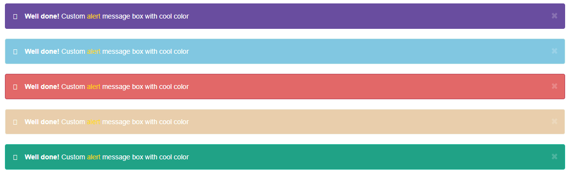 cool alerts alternate color