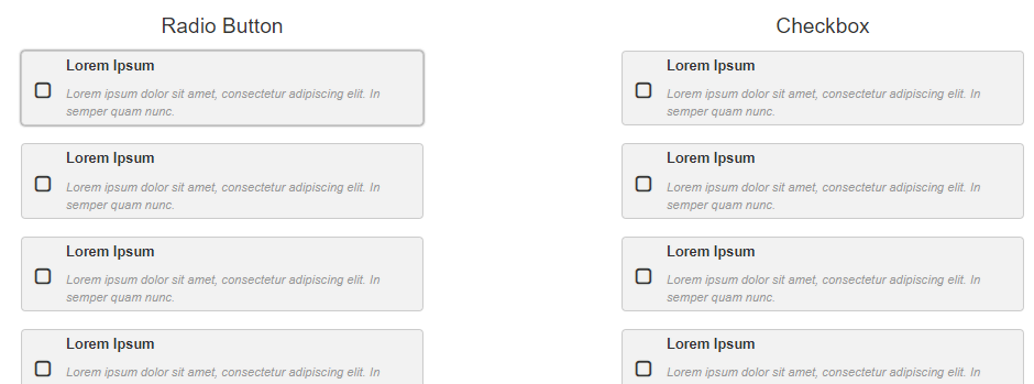fancy radio button