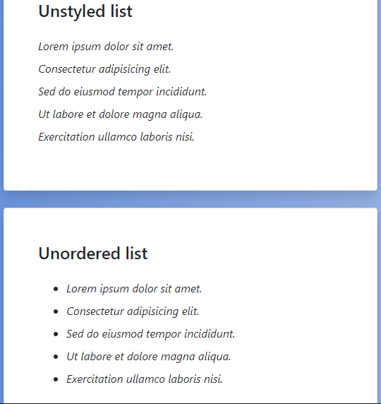 bootstrap list 1