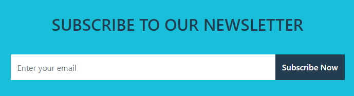 bootstrap subscribe newsletter form