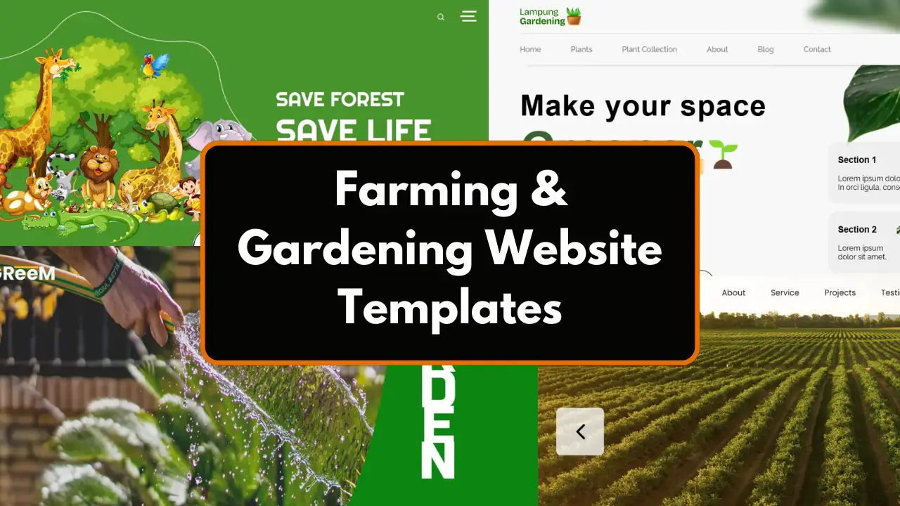 10+ Farming & Gardening Website Templates Using HTML, CSS, and JavaScript