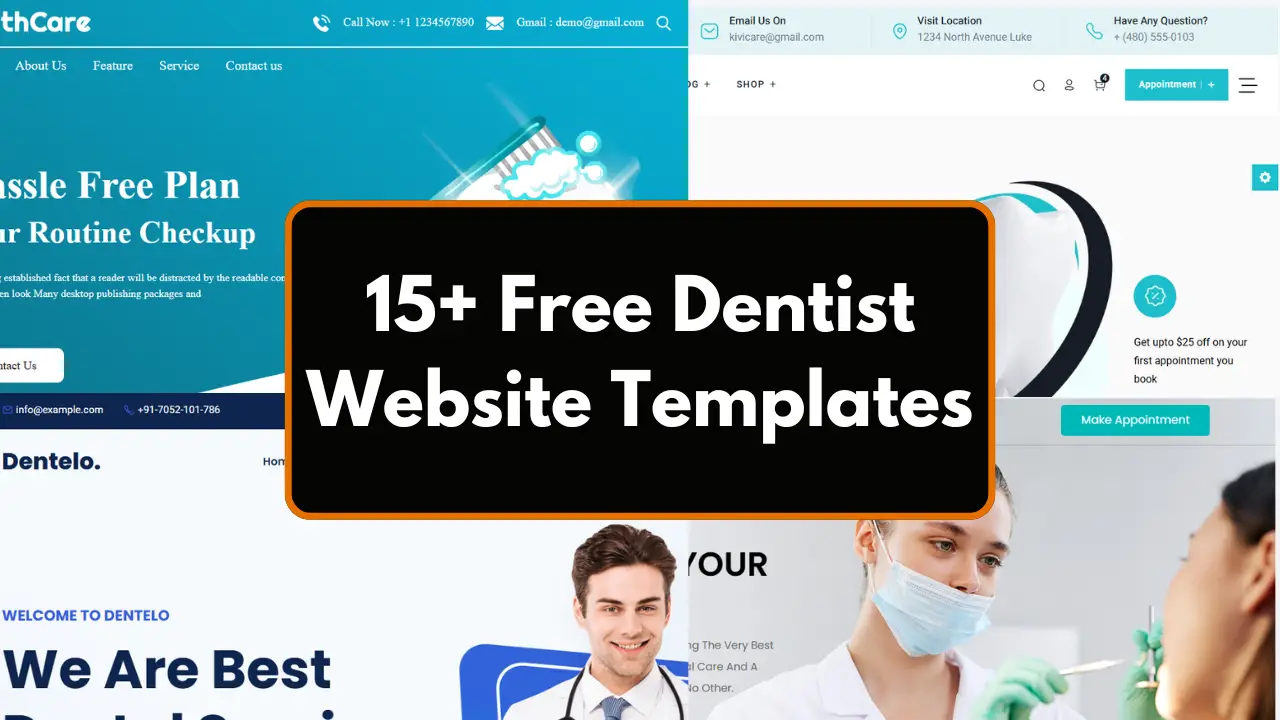 15+ Free Dentist Website Templates with HTML, CSS, and JavaScript