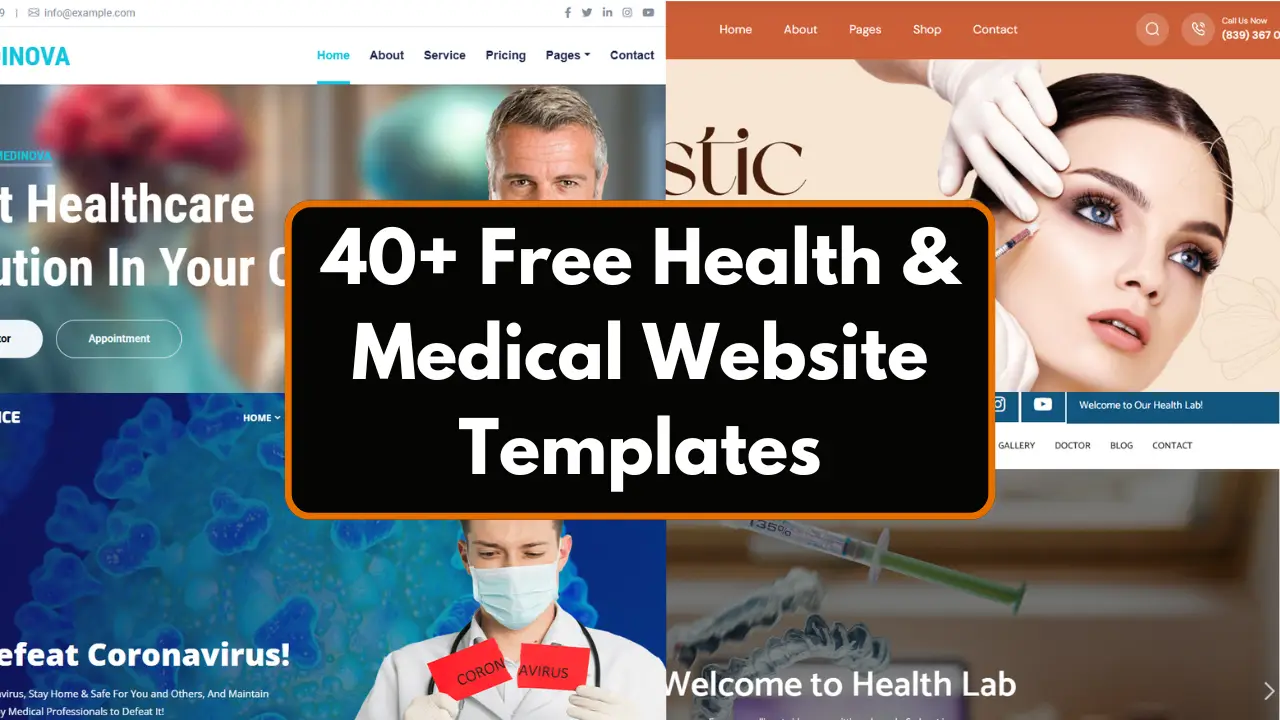40+ Free Health & Medical Website Templates with HTML, CSS, and JavaScript