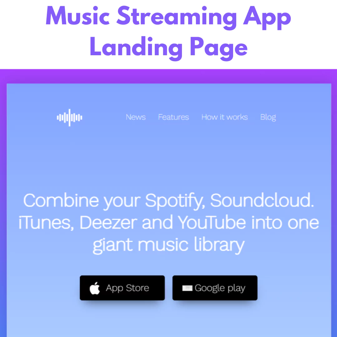 Create Music Streaming App Landing Page: HTML & CSS Tutorial (Source Code)