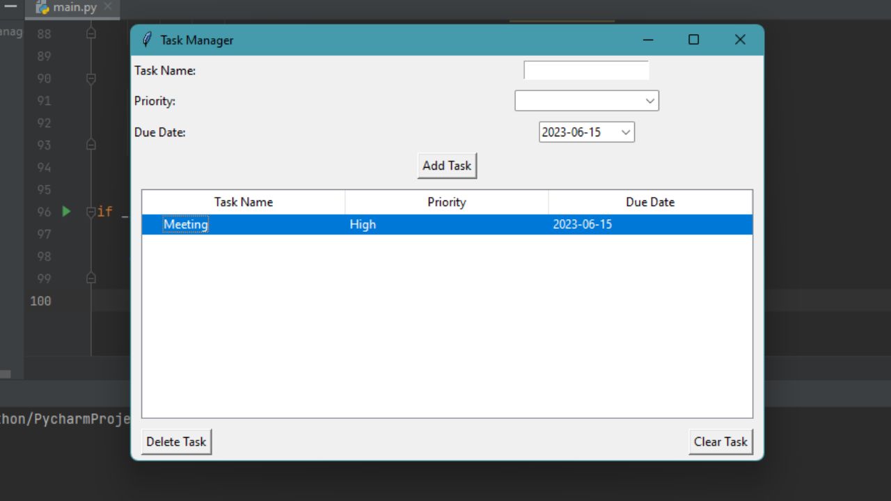 task management system in python