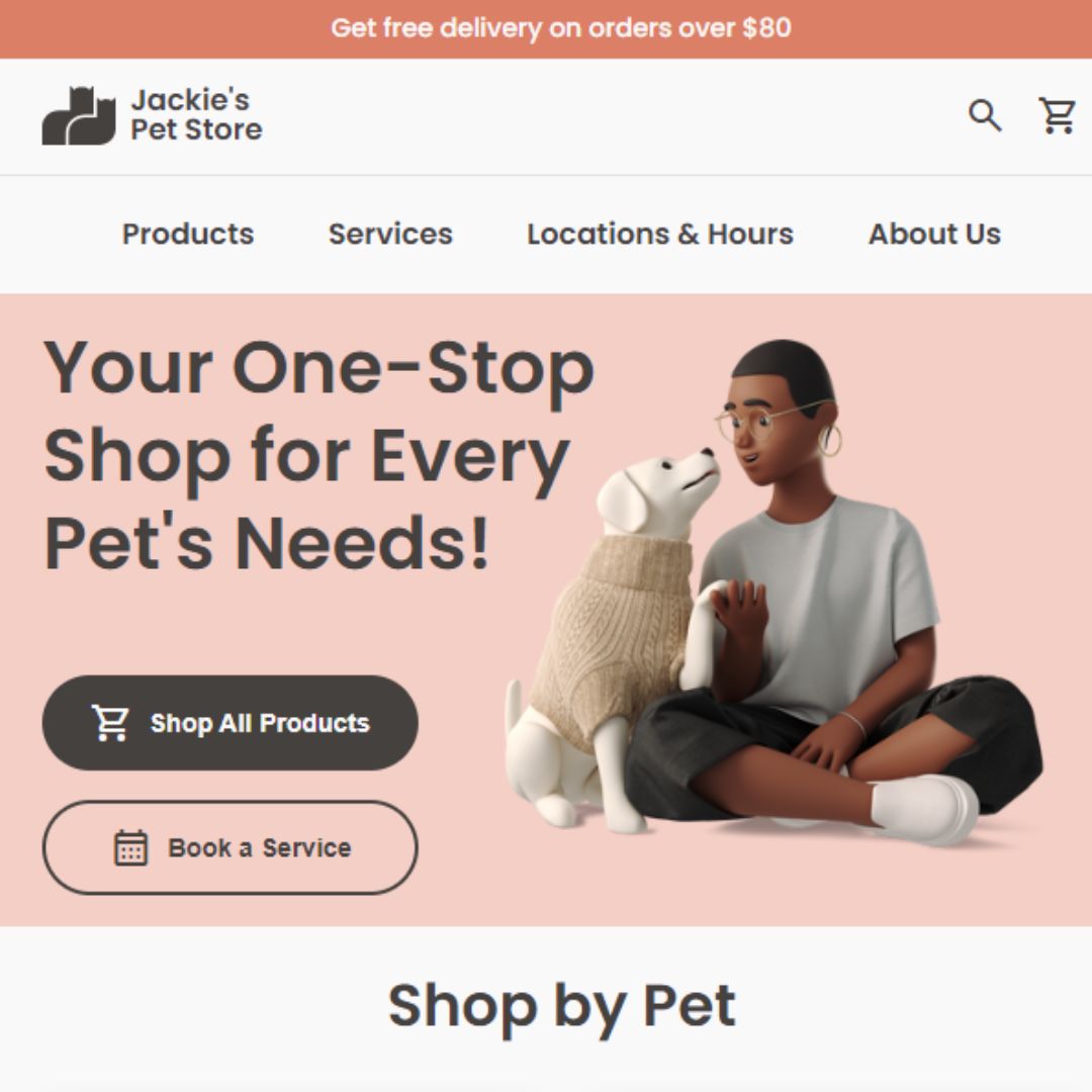 30 Free Landing Page Templates using HTML, CSS, and JavaScript - Pet Store Landing Page