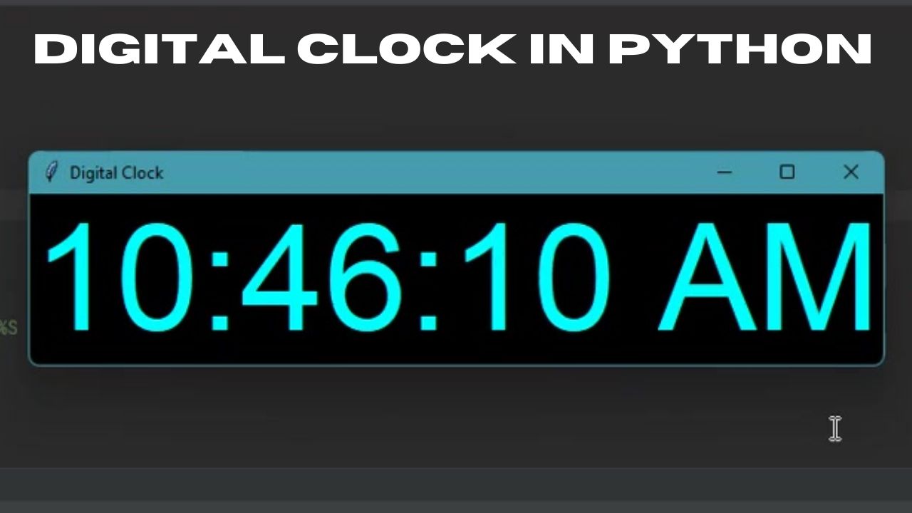 digital clock in python with tkinter