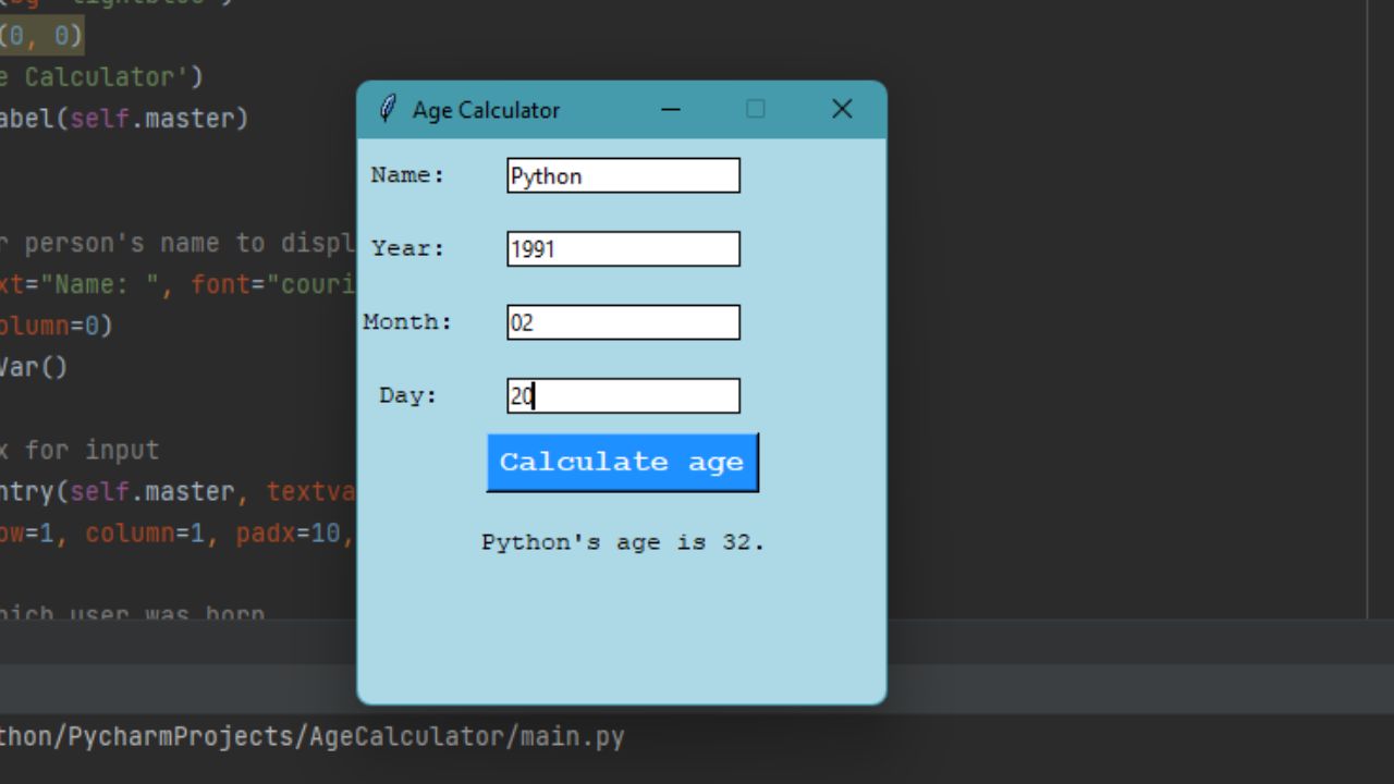 python age calculator