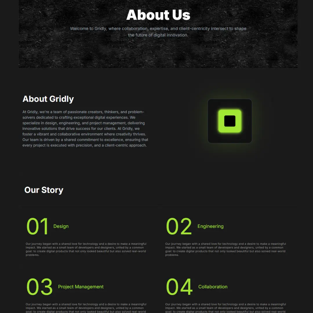 Create About Us Page Layout Using HTML and CSS