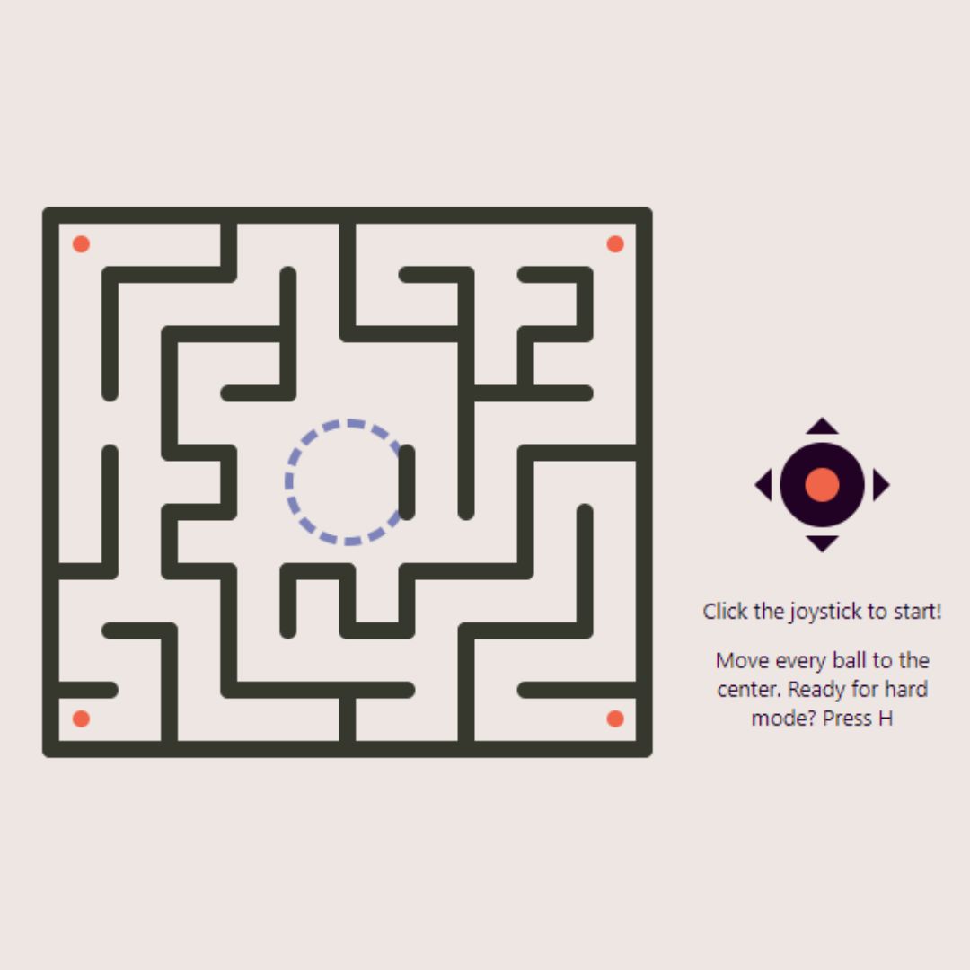 20+ JavaScript Games with Source Code for Beginners - Tilting Maze Game