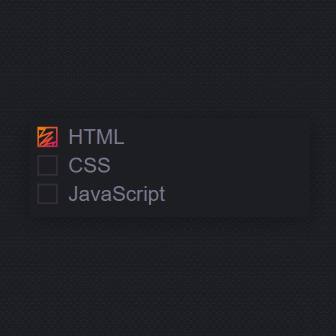 Collection of 100 HTML and CSS Projects for Beginners with Source Code - Animated Checkbox