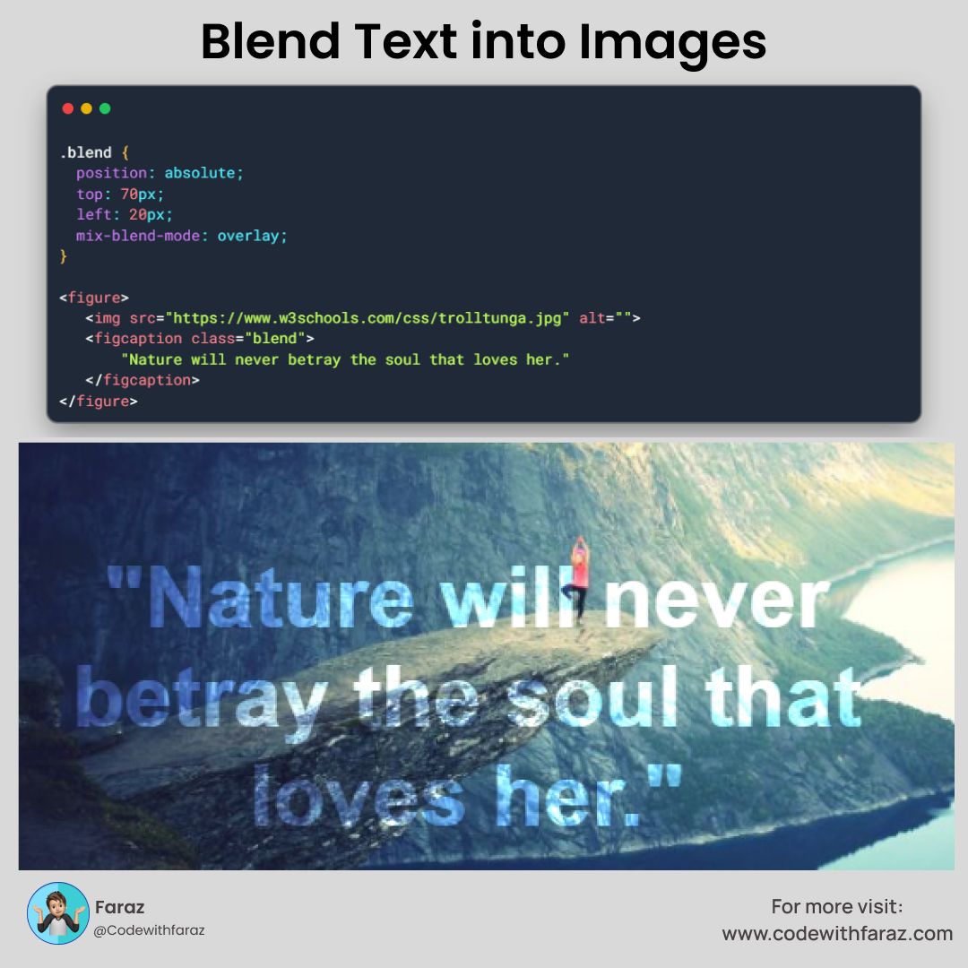 CSS Tips: How to Add Text on an Image with Mix-Blend-Mode
