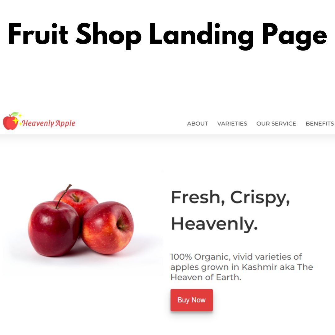 30 Free Landing Page Templates using HTML, CSS, and JavaScript - Fruit Shop Landing Page