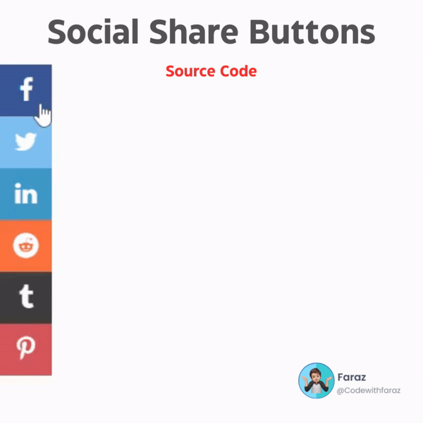 How to Add Fixed Social Media Share Buttons to Your Website Using HTML ...