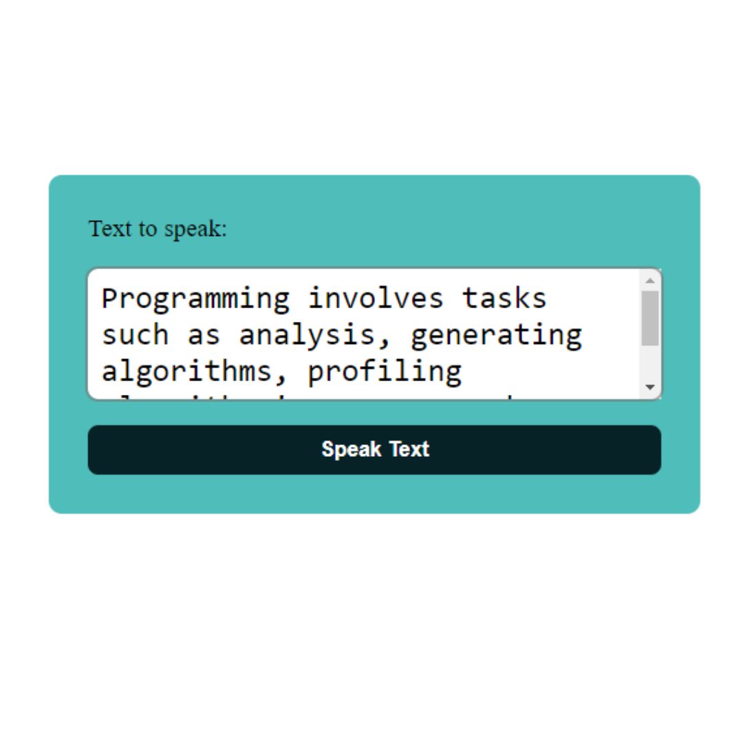 50 HTML, CSS, and JavaScript Projects with Source Code for Beginners - Text to Voice