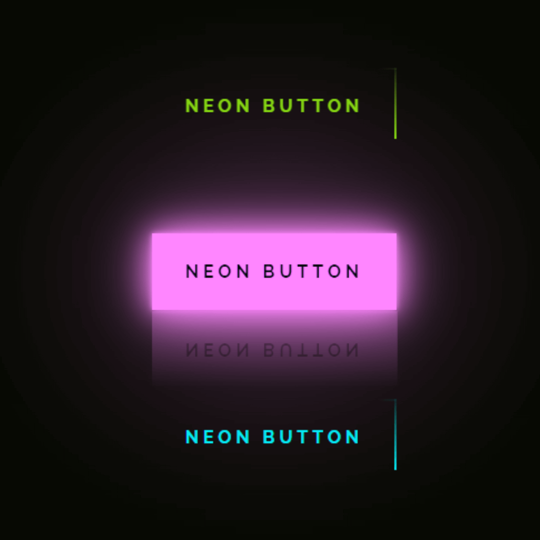 Collection of 100 HTML and CSS Projects for Beginners with Source Code - Neon Button