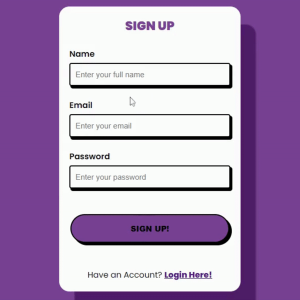 How to Create Neobrutalism Sign-up Form Using HTML and CSS Only