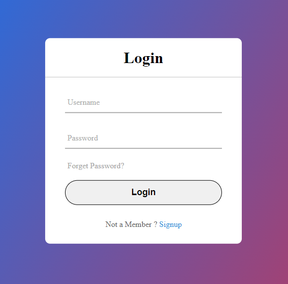 50 HTML, CSS, and JavaScript Projects with Source Code for Beginners - Login Page