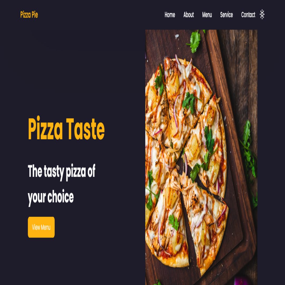 50 HTML, CSS, and JavaScript Projects with Source Code for Beginners - Pizza Shop Website