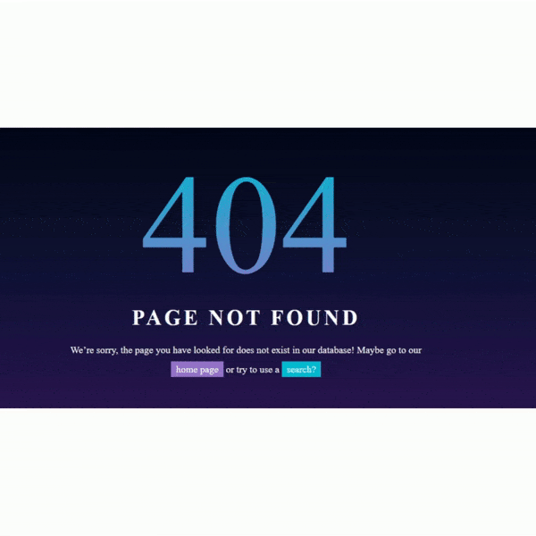Creating a Responsive 404 Not Found Page | HTML, CSS, and JavaScript ...