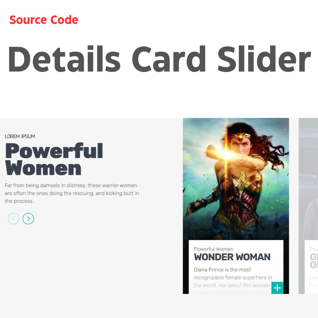 Responsive Details Card Slider with HTML, CSS, and JavaScript: Code ...