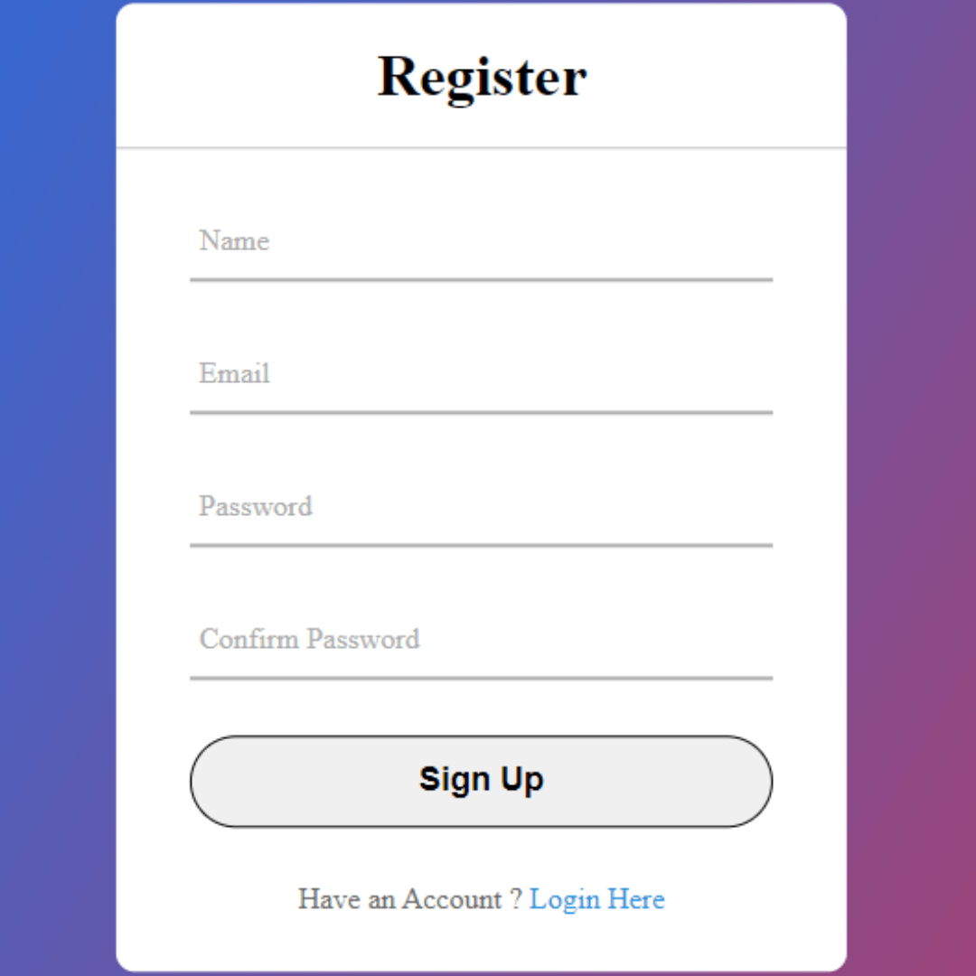 Create A Pure Css Sign Up Form Registration Form In Html