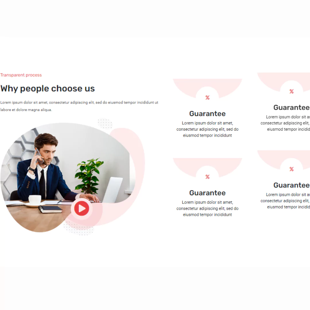 Why Choose Us Section Using HTML and Bootstrap