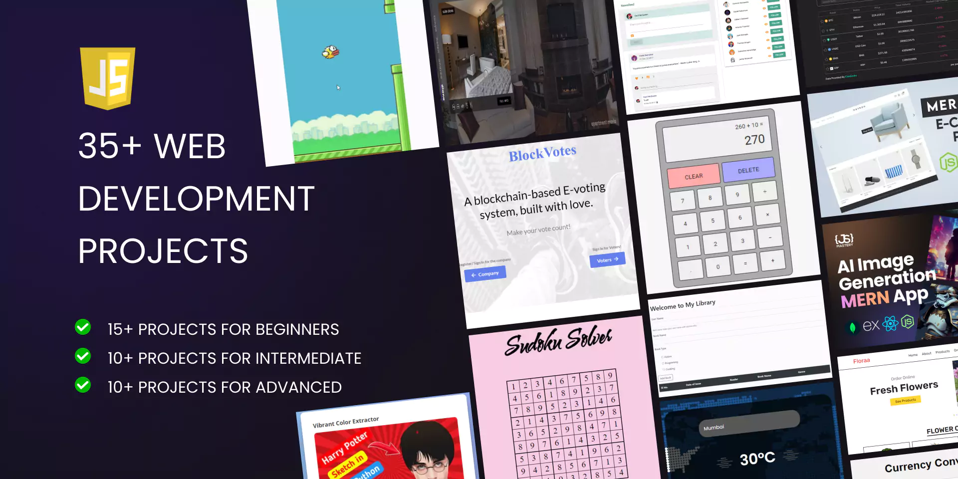 Web Development Projects from Beginner to Advanced