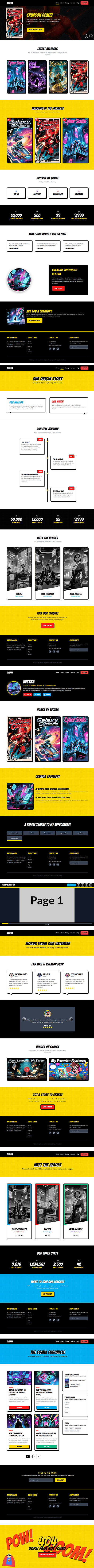 Comix Template - HTML Template for Comic Book Publishing Websites