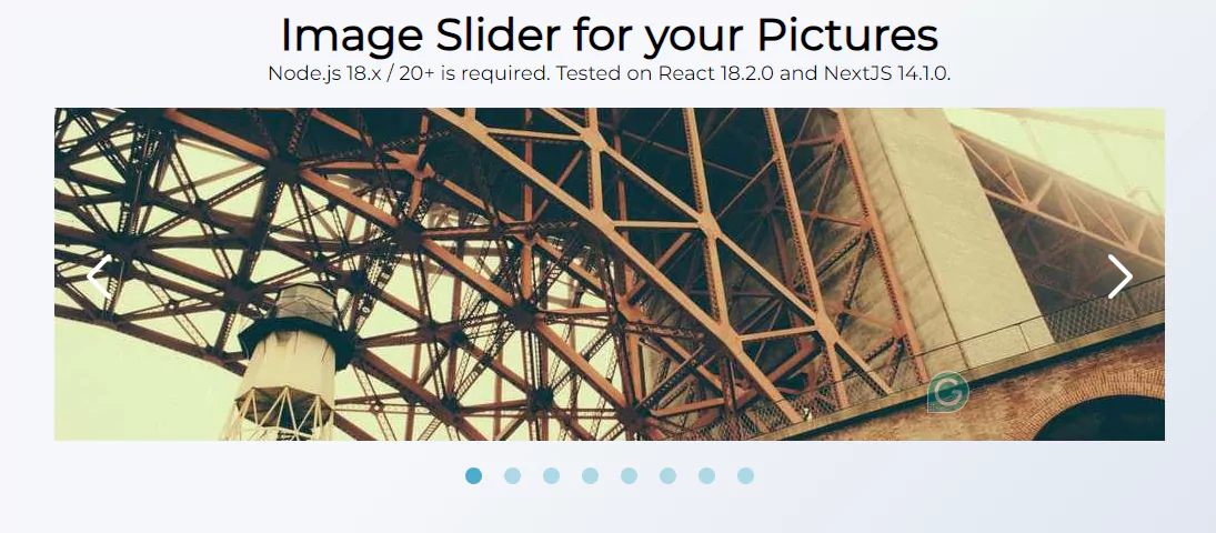 25 reactjs projects for beginners - image slider