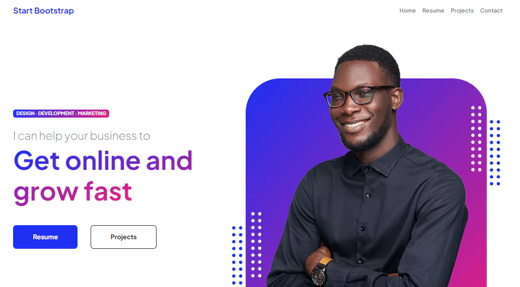 bootstrap-based-resume-template