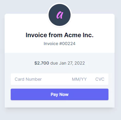 form component - checkout card - tailwind css