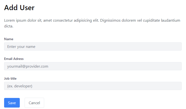 form component - lexicon single column form