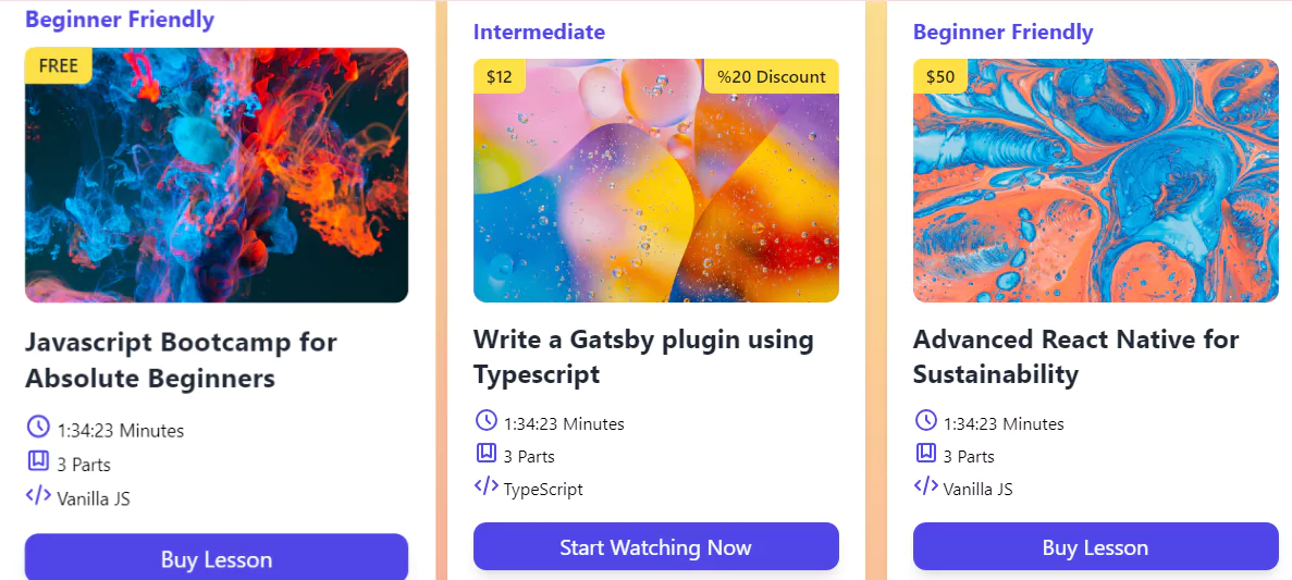 post card course online responsive