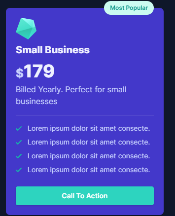 pricing tabs - tailwind css