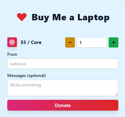 form component - simple donate form