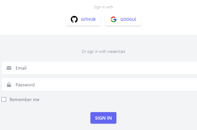 form component - argon login form