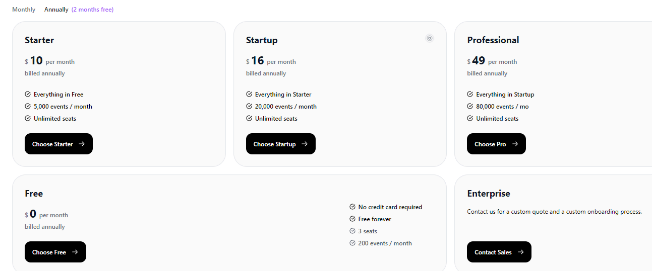 beautiful pricing cards design (5-cards grid)