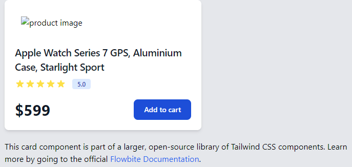 tailwind e-commerce card