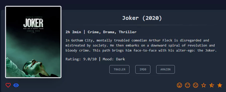 tailwind movie card