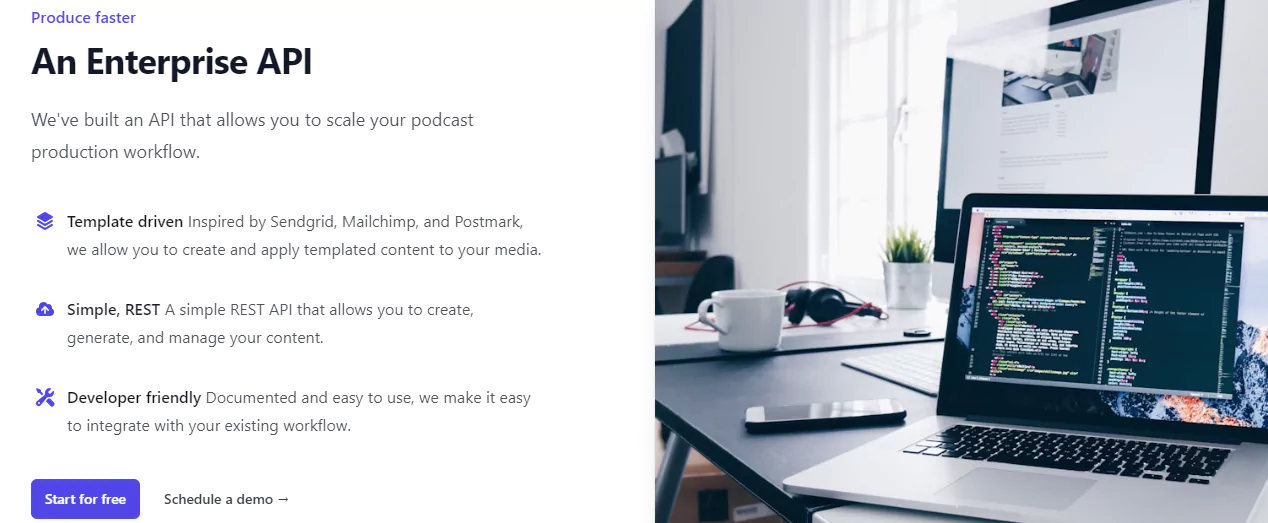 product feature section
