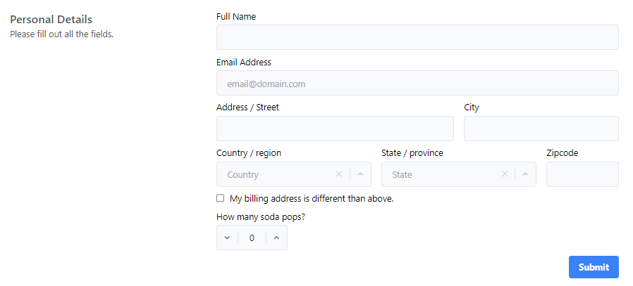form component - responsive form