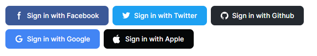 social media buttons