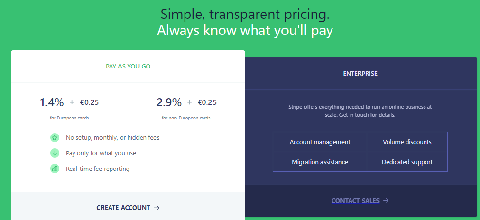 stripe pricing