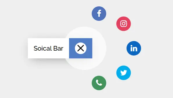 Preview of Expandable Social Media Sidebar
