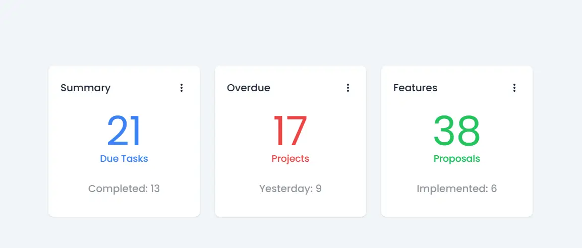 Preview of Flip Dashboard Cards